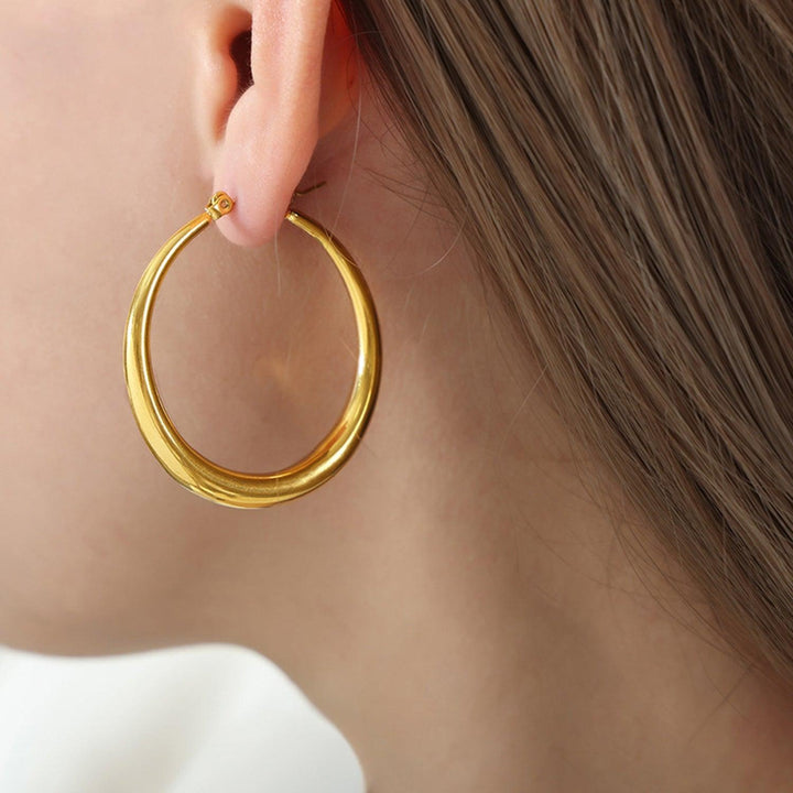 18K Gold-Plated Hoop Earrings - JOWLILI