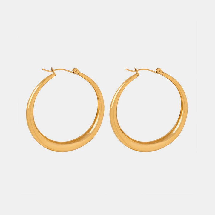 18K Gold-Plated Hoop Earrings - JOWLILI