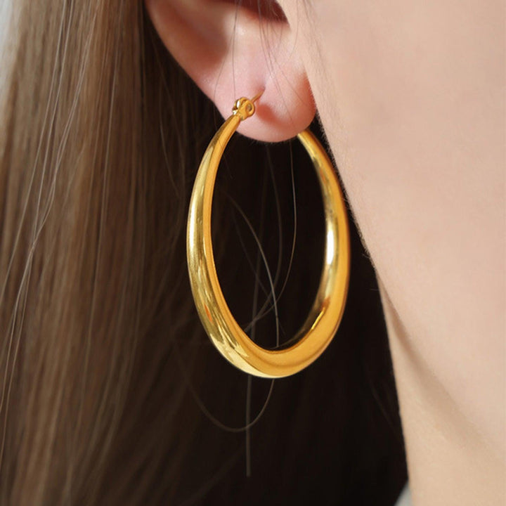 18K Gold-Plated Hoop Earrings - JOWLILI