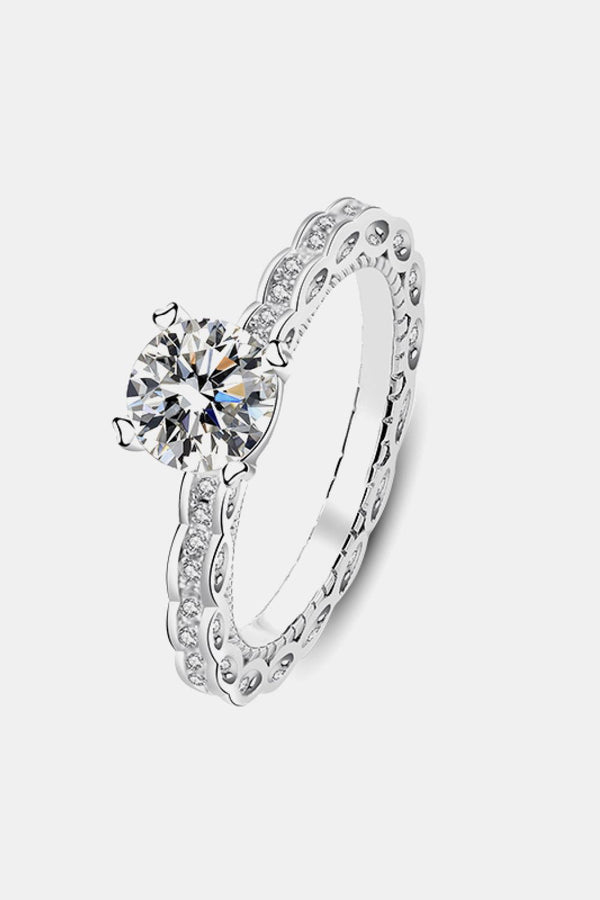1 Carat Moissanite 925 Sterling Silver Ring - JOWLILI