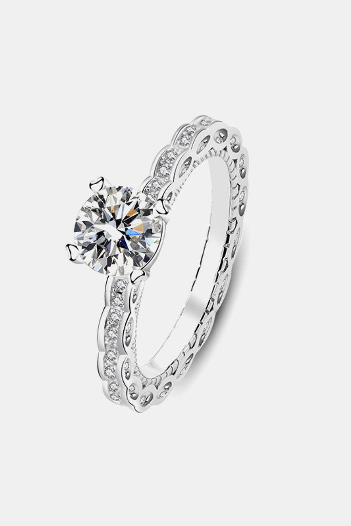 1 Carat Moissanite 925 Sterling Silver Ring - JOWLILI