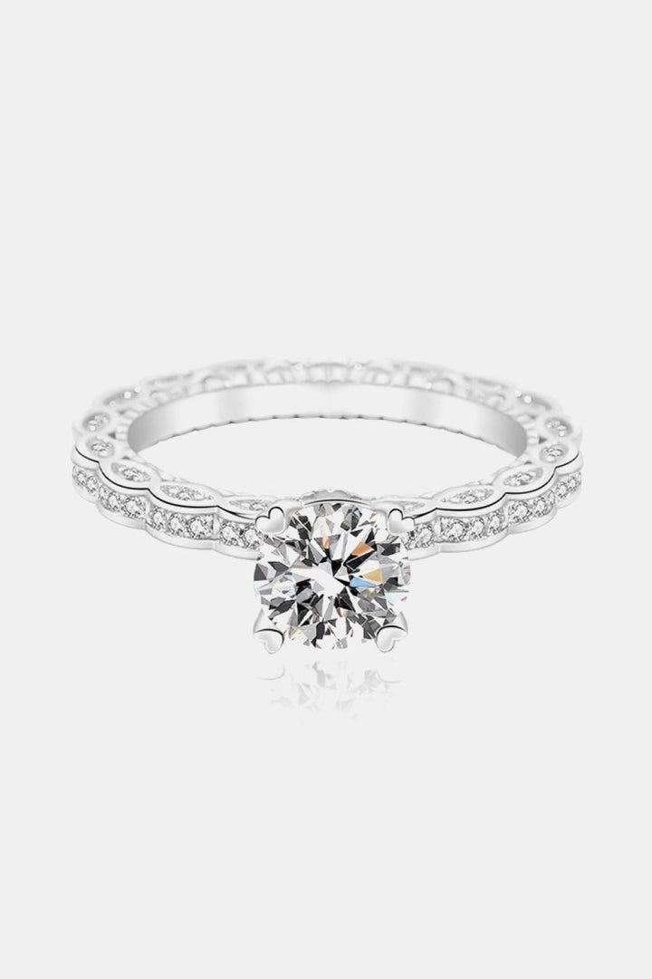 1 Carat Moissanite 925 Sterling Silver Ring - JOWLILI