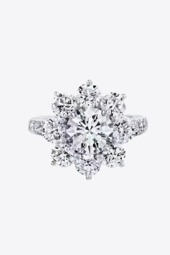 1 Carat Moissanite Flower Ring - JOWLILI