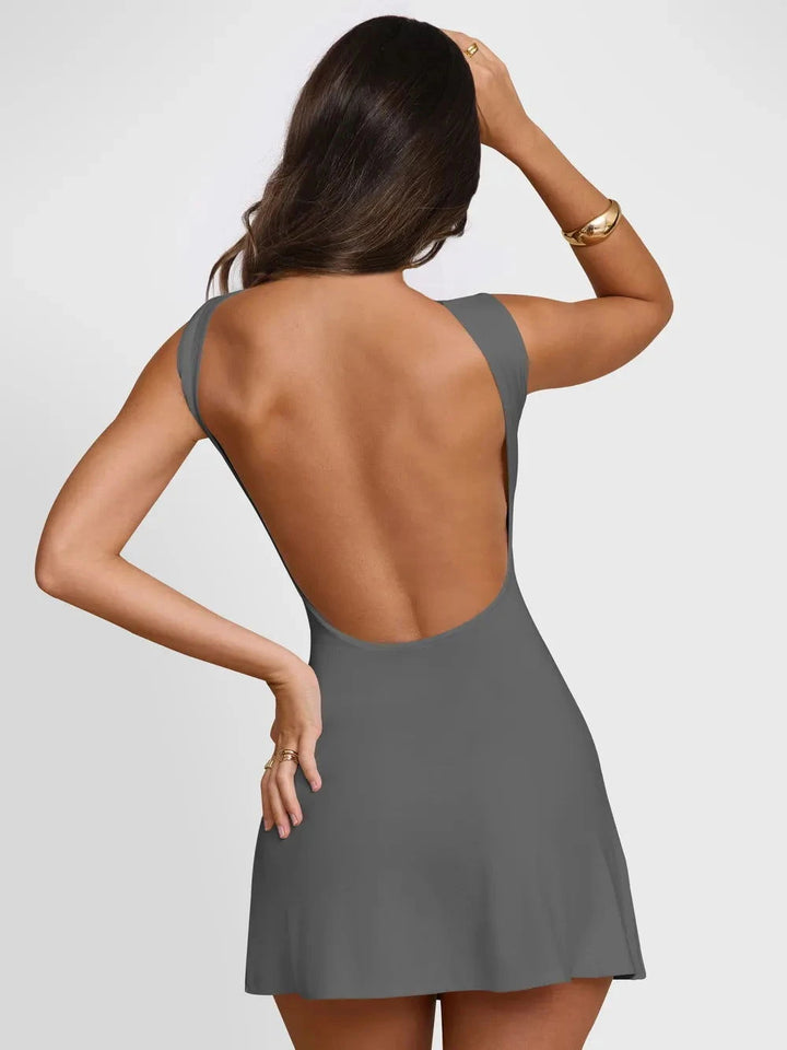 Backless Elegance Mini Dress - JOWLILI