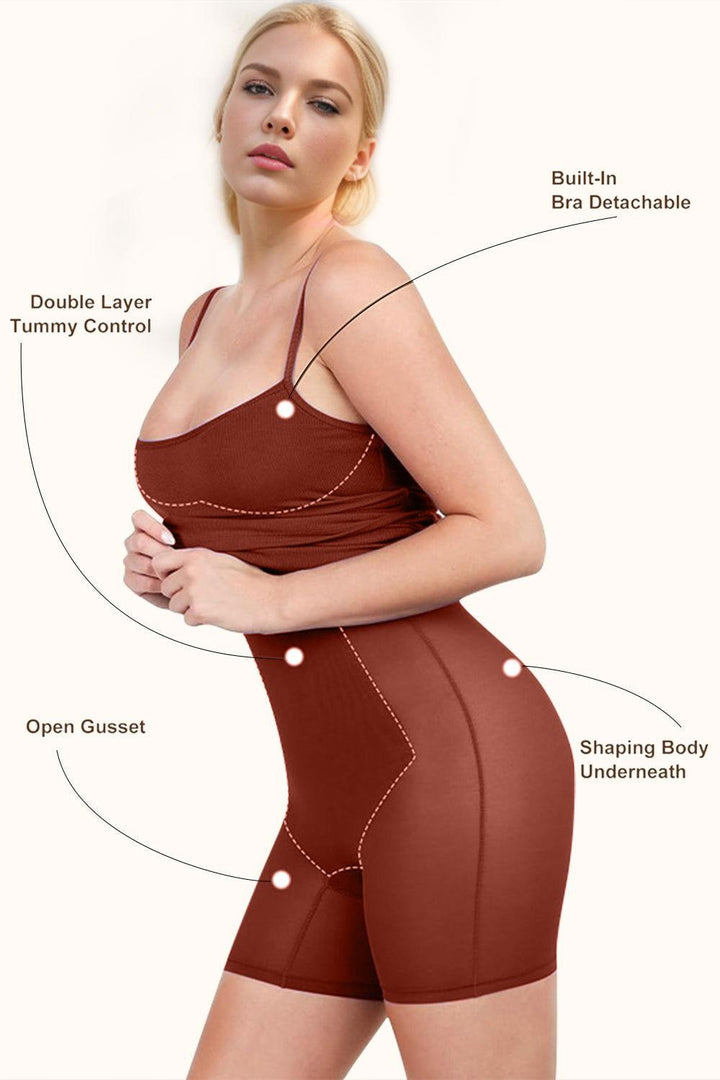 Basic Bae Full Size Built-In Shapewear Scoop Neck Sleeveless Dress - JOWLILI