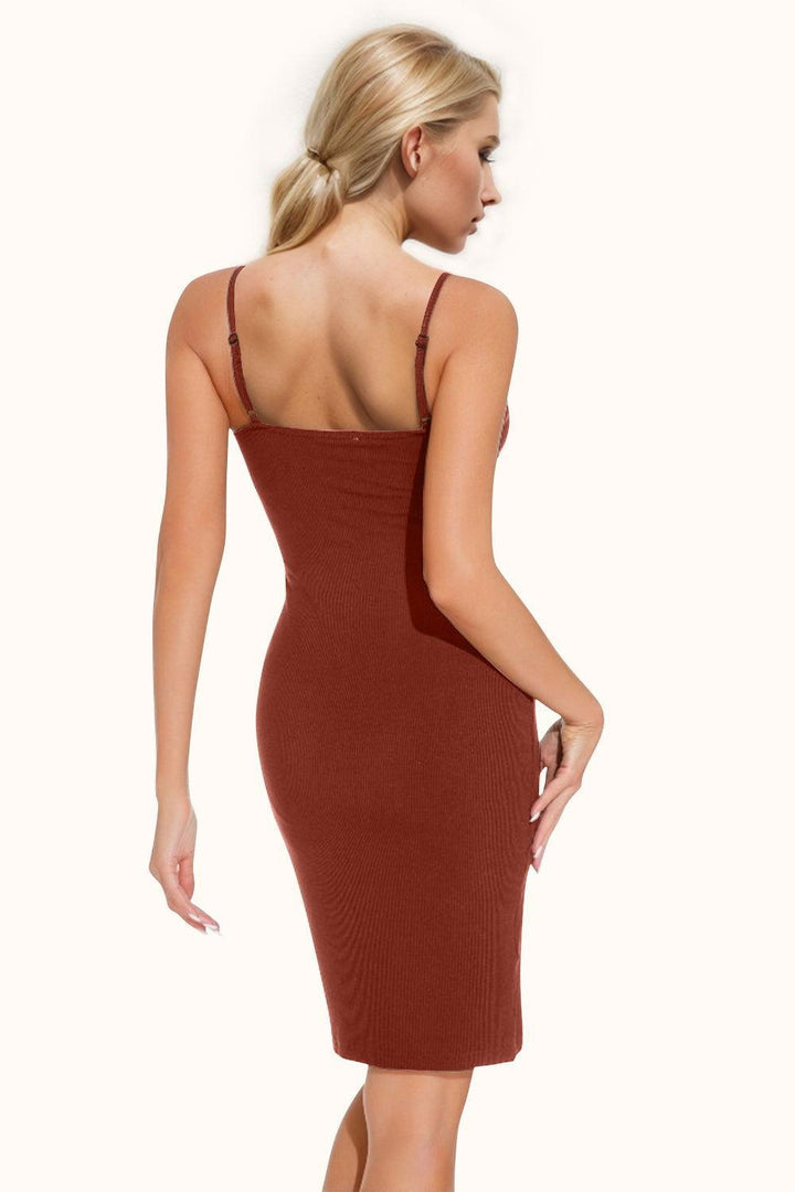 Basic Bae Full Size Built-In Shapewear Scoop Neck Sleeveless Dress - JOWLILI