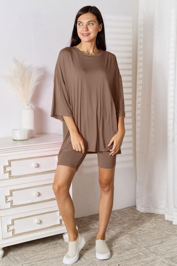 Basic Bae Full Size Soft Rayon Three-Quarter Sleeve Top and Shorts Set - JOWLILI -  - Trendsi - Basic Bae Full Size Soft Rayon Three-Quarter Sleeve Top and Shorts Set - JOWLILI -  - Trendsi - Basic Bae Full Size Soft Rayon Three-Quarter Sleeve Top and Shorts Set - JOWLILI -  - Trendsi - Basic Bae Full Size Soft Rayon Three-Quarter Sleeve Top and Shorts Set - JOWLILI - #tag2# - #tag3# - #tag4# - - #tag1# - - #tag1#