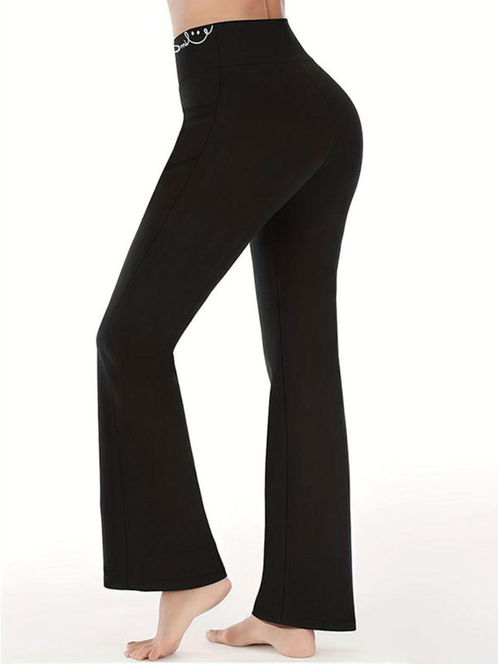 Bootcut High Rise Pants with Pockets - JOWLILI