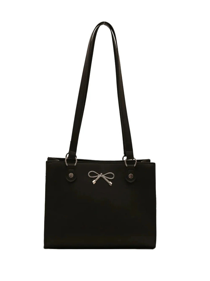 Elegant Bow PU Leather Shoulder Bag - JOWLILI