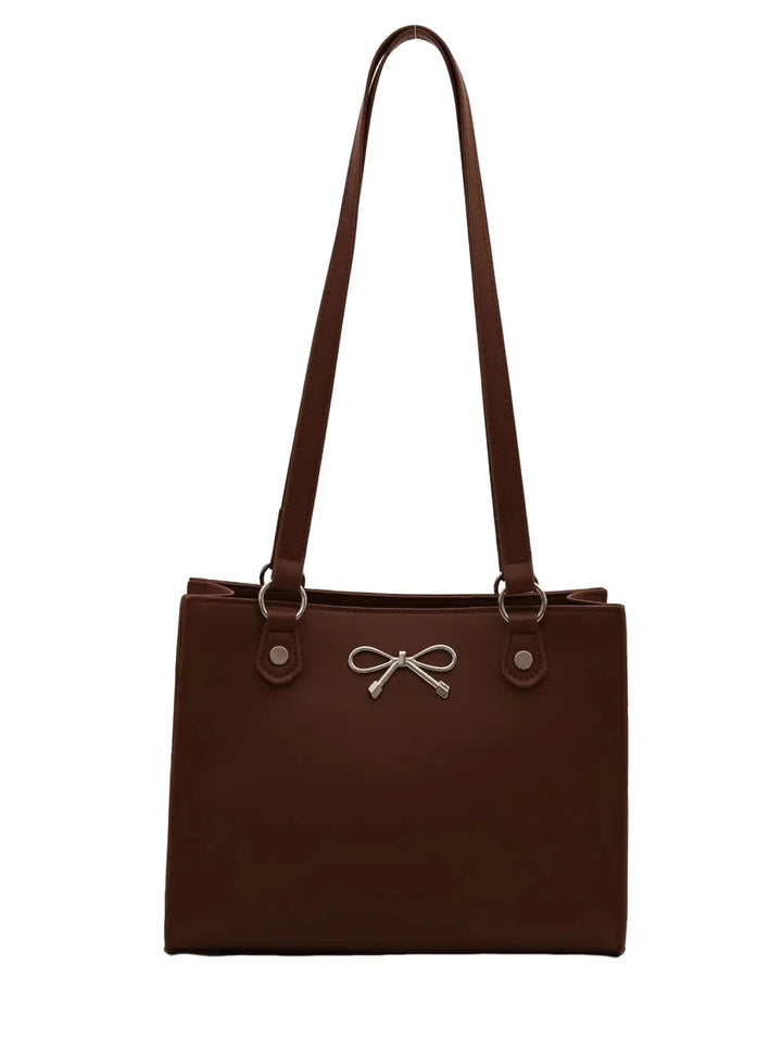 Elegant Bow PU Leather Shoulder Bag - JOWLILI