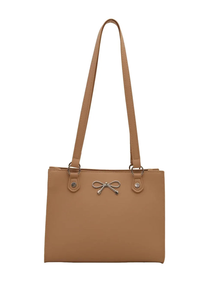 Elegant Bow PU Leather Shoulder Bag - JOWLILI