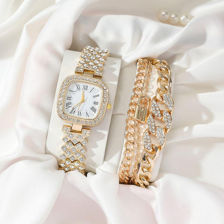 Fashion Bracelet With Diamond Watch - JOWLILI -  - JOWLILI - Fashion Bracelet With Diamond Watch - JOWLILI - - #tag1#