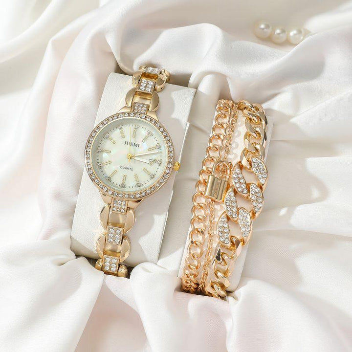 Fashion Bracelet With Diamond Watch - JOWLILI -  -  - Fashion Bracelet With Diamond Watch - JOWLILI - - #tag1#