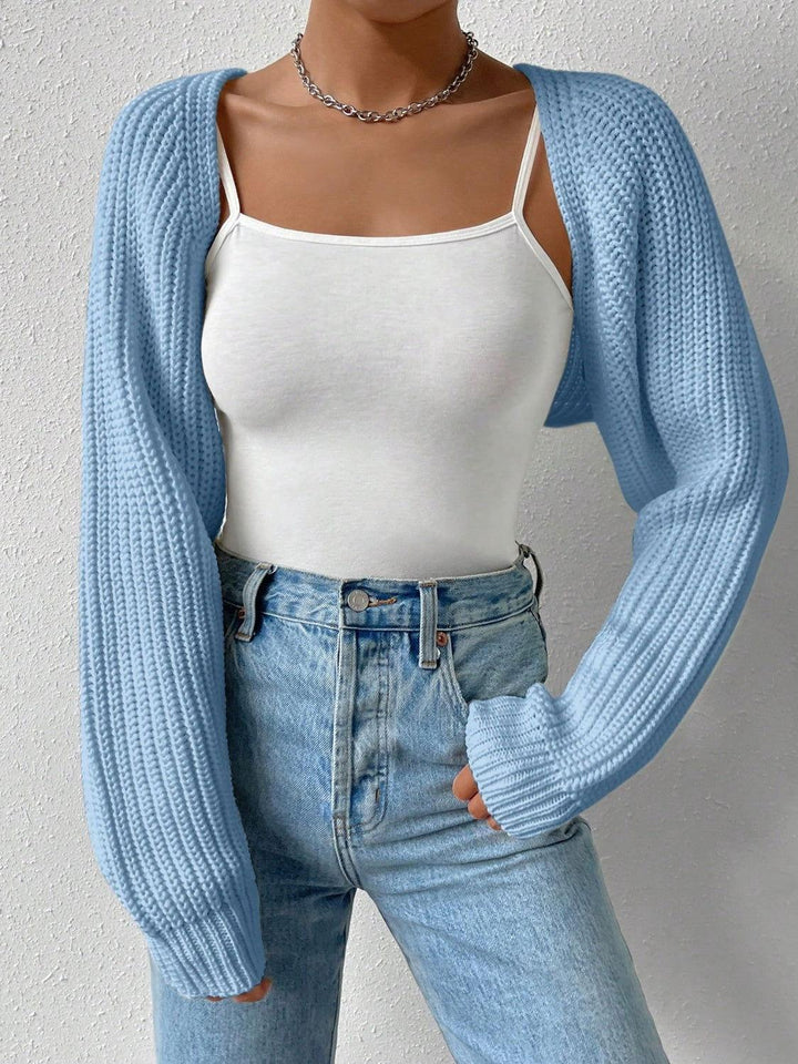 Honey Open Front Long Sleeve Cropped Cardigan - JOWLILI -  -  - Honey Open Front Long Sleeve Cropped Cardigan - JOWLILI - - #tag1#