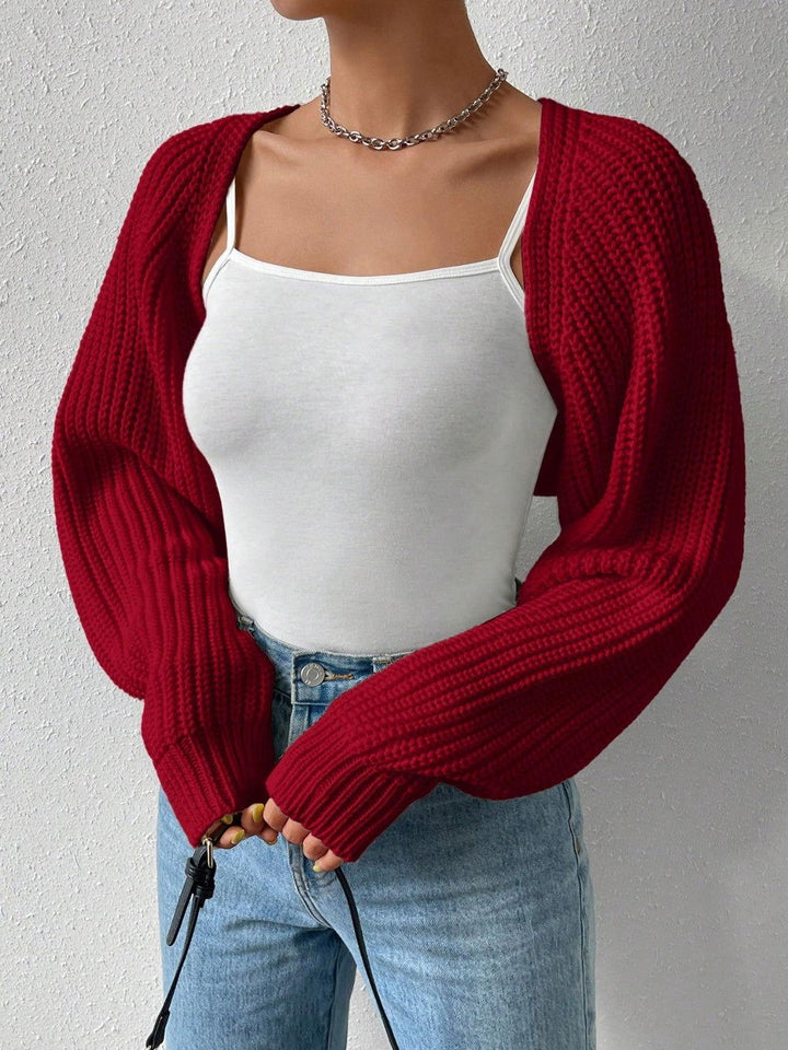 Honey Open Front Long Sleeve Cropped Cardigan - JOWLILI -  -  - Honey Open Front Long Sleeve Cropped Cardigan - JOWLILI - - #tag1#
