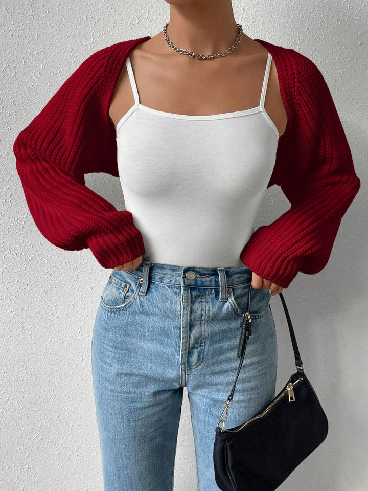 Honey Open Front Long Sleeve Cropped Cardigan - JOWLILI -  -  - Honey Open Front Long Sleeve Cropped Cardigan - JOWLILI - - #tag1#