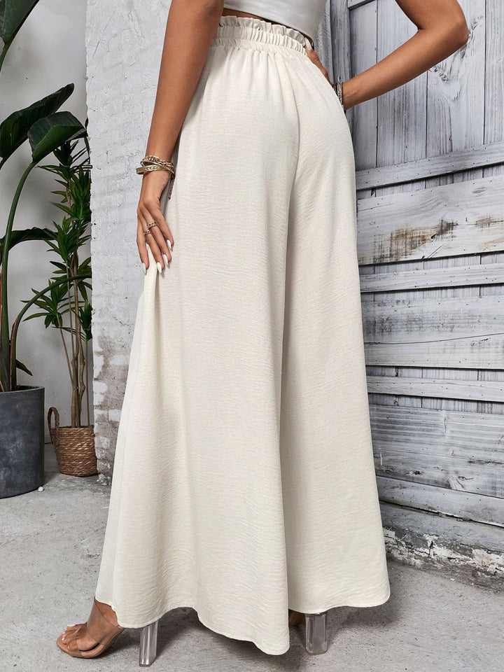 Honey Tied High Waist Wide Leg Pants - JOWLILI