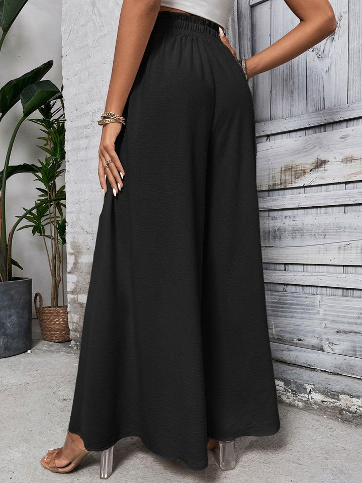 Honey Tied High Waist Wide Leg Pants - JOWLILI