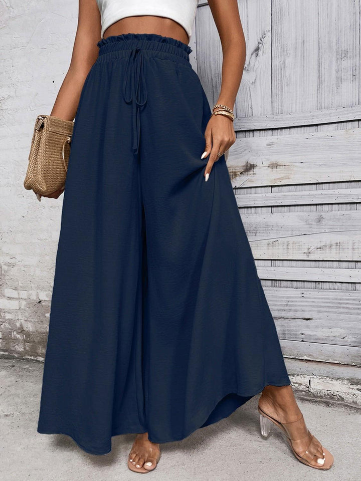 Honey Tied High Waist Wide Leg Pants - JOWLILI