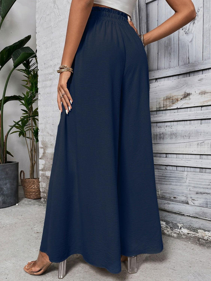 Honey Tied High Waist Wide Leg Pants - JOWLILI