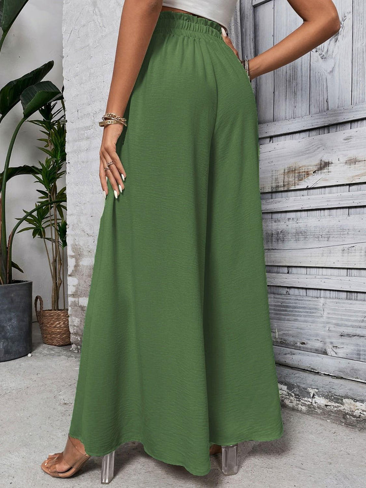 Honey Tied High Waist Wide Leg Pants - JOWLILI