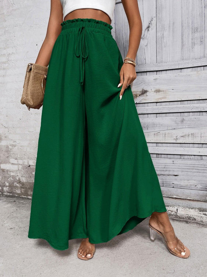 Honey Tied High Waist Wide Leg Pants - JOWLILI