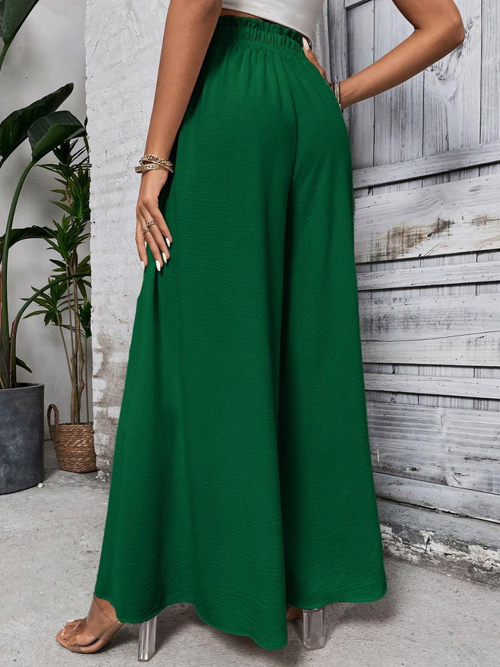Honey Tied High Waist Wide Leg Pants - JOWLILI