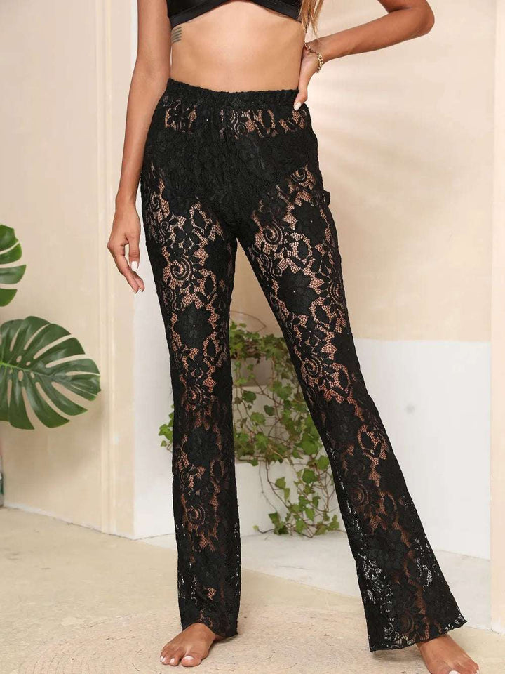 Lace High Waist Swim Pants - JOWLILI