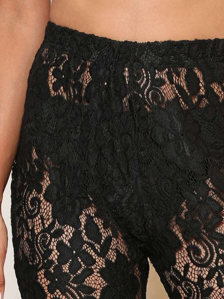 Lace High Waist Swim Pants - JOWLILI