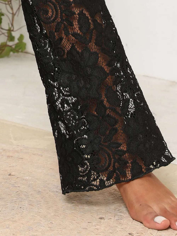 Lace High Waist Swim Pants - JOWLILI