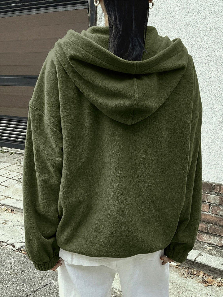 Mountain Quarter Zip Long Sleeve Hoodie - JOWLILI