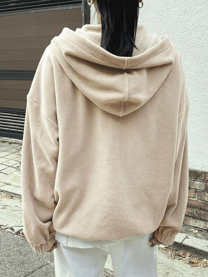 Mountain Quarter Zip Long Sleeve Hoodie - JOWLILI