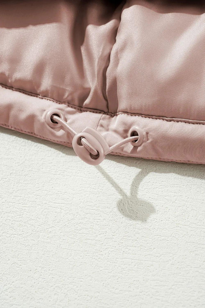Turtleneck Zip Up Long Sleeve Winter Coat - JOWLILI