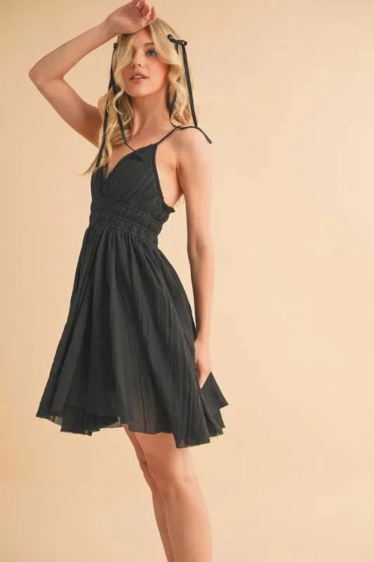 Velvet Bloom Smocked Lace Mini Dress - JOWLILI